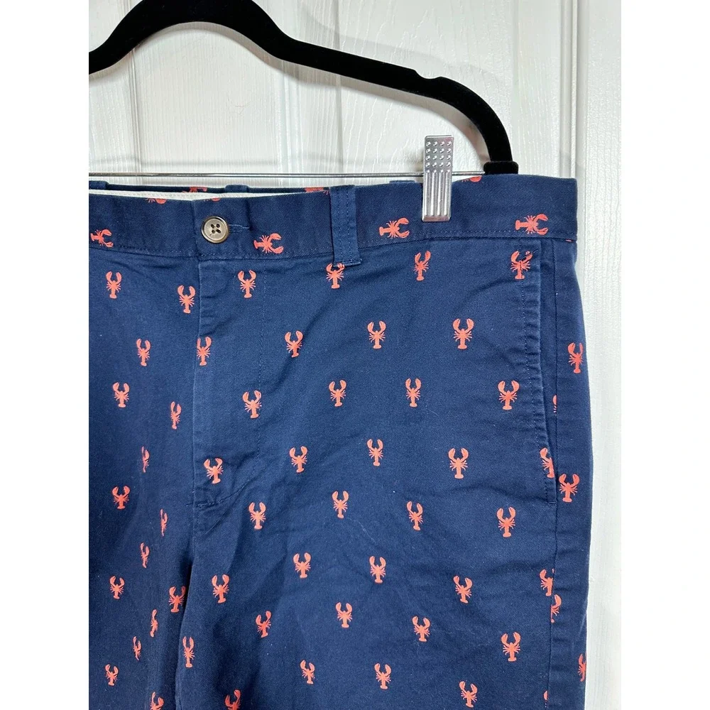 J. Crew Men's Lobster Print‎ Shorts Preppy Casual Everyday Size 35 Inseam 9